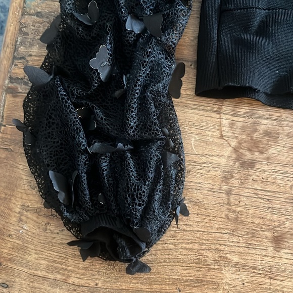 Intimately Free People  butterfly sleeve black cropped top - Picture 2 of 4